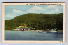 Clarksburg WV-West Virginia, Scenic Views Lake Floyd, Antique Vintage Postcard picture