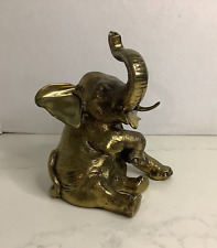 Vintage MCM Mid Century Modern Brass Elephant Figurine 6.5
