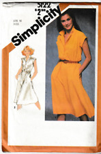 Simplicity Pattern 5122 Misses Spring/Summer Dress, Size 16, FF picture