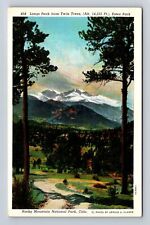 Estes Park CO-Colorado, Longs Peak From Twin Trees, Antique, Vintage Postcard picture