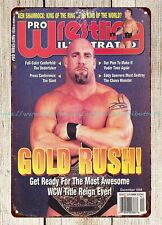 Bill Goldberg Gold Rush Pro Wrestling Illustrated magazine cover 1998 metal tin picture