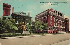 Grady Hospital Showing New Addition Atlanta Georgia GA c1910 Postcard picture
