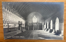 Vintage Postcard from the Interior of Haakonshallen Hall in Bergen Norway RPPC picture