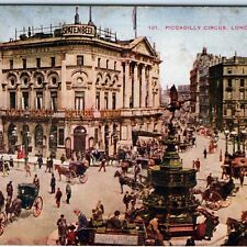 c1910s London, Eng Piccadilly Circus Market Advertising Postcard Spaten Beer A66 picture