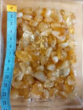 CITRINE TUMBLED LARGE CHIPS 15g  CRAFT/GRID WORK & FAIRY GARDENS FREE AU POST picture