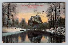 Columbia River OR-Oregon, Castle Rock In The Winter, Vintage c1907 Postcard picture