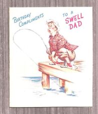 1951 Vintage Unused Birthday Compliments To A Swell Dad picture