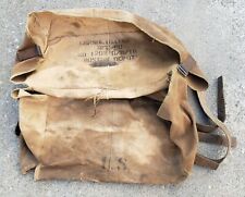 Antique WW1 World War U.S Army Big Canvas Pack Consolidated Bag Boston Depot WWI picture