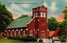 1940'S. CAMDEN, ARK. CATHOLIC CHURCH. POSTCARD. RC8 picture