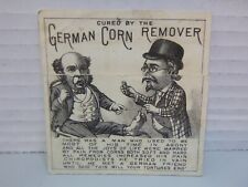 c1880s The German Corn Remover Metamorphic Advertising Trade Card picture