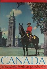 c. 1959 Canada The Wonderful World at Your Doorstep Travel Poster Original picture