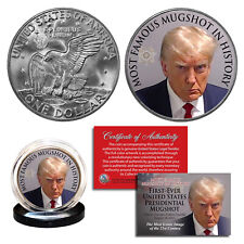 DONALD TRUMP 45th President MUGSHOT Photo Official Legal Tender IKE $1 U.S. Coin picture