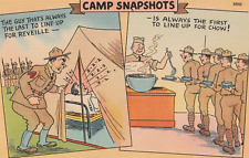Vintage WW2 Army Postcard Camp Snapshots Comedy Military Unposted picture