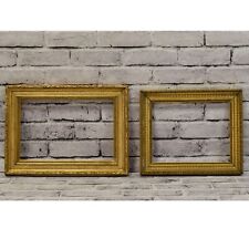 Ca.1880-1920 Set of 2 Old wooden decorative frames 13 x 8.8 in inside picture