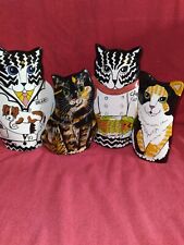 4 Piece Cat Set By Nina Lyman #S222 picture