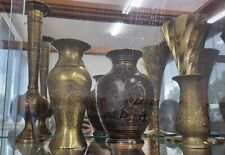 Variety Of Small Brass Vases picture