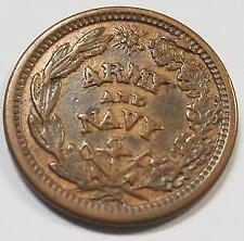 Civil War Token | EF | Copper  | Army and Navy picture