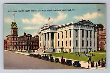 Louisville KY-Kentucky, Jefferson County Court House, Vintage c1942 Postcard picture