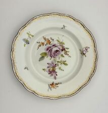 Meissen Porcelain Plate with Hand-Painted Floral Design and Gold Accents picture