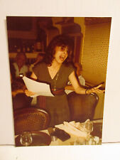 VINTAGE FOUND PHOTOGRAPH COLOR ART OLD PHOTO 1980S WOMAN SNAPSHOT RESTAURANT PIC picture