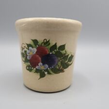 Yesteryears Marshall Pottery Texas Hand Turned Small Candle Holder Berries Motif picture