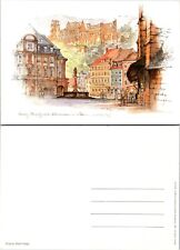 Germany Baden-Württemberg Heidelberg Castle Palace Street View Vintage Postcard picture