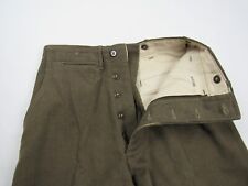 Vtg Post WWII 1945 US Wool OD 33 Serge Field Trouser 28.5