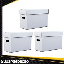 3X Short Comic Book Storage Boxes Holds New 150 175 Stackable Archival Cardboard picture