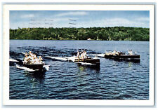 1950 Motor Boating is Fun on Ontario Island Lakes Canada Vintage Postcard picture