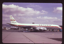 Dupe 35mm airline slide Saturn Airways DC-8-50F N8008F [3121] picture