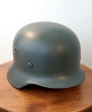 WW2 WWII German M35 Helmet Steel Stahlhelm Black Color Size 60 picture