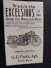1900s Motorcycle Advertising Pratt Kansas picture