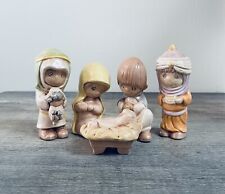 Vintage Hand Painted Precious Moments Ceramic Mold Nativity Set 5 Replacement Pc picture