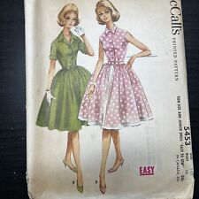 Vintage 60s McCalls 5453 Gathered Skirt Shirtwaist Dress Sewing Pattern 14 UNCUT picture