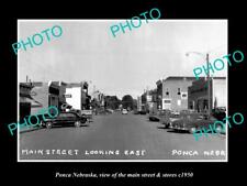 OLD 8x6 HISTORIC PHOTO OF PONCA NEBRASKA THE MAIN STREET & STORES c1950 picture