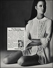 1967 sexy Woman modeling Formfit Rogers opaque shirts vintage photo print ad L44 picture