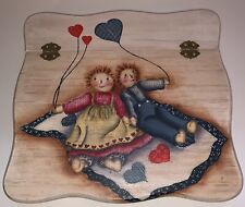 Raggedy Ann and Andy Rustic Hinged Wooden Box picture