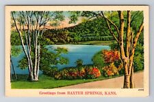 Baxter Springs KS-Kansas, Scenic Greetings, Vintage Postcard picture