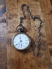 WW1 US POCKET WATCH  AND MILITARY CHAIN picture