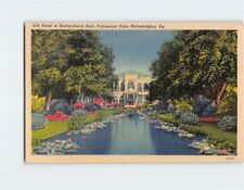 Postcard Lily Pond Horticultural Hall Fairmount Park Philadelphia Pennsylvania picture