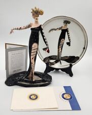 House Of Erte Pearls & Rubies Porcelain Hand Painted Figurine & Plate W/ COA  picture