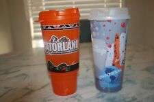 Two souvenir plastic Drink glasses from Gatorland & Universal picture