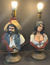 Vintage? CREST MOLD Pair of Pirate Lamps picture
