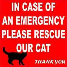 4x4 In Case Of An Emergency Please Rescue Our Cat Magnet Magnetic Animal Sign picture
