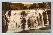 Letchworth State Park NY-New York, Middle Falls, Antique, Vintage Postcard picture