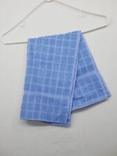 Vintage Leshner Kitchen Tea Hand Towel 100% cotton Blue Square USA 25 x 15 picture