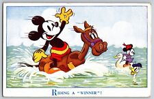 Mickey Mouse Donald Duck Early Postcard c1938 
