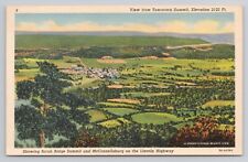 Tuscarora Summit showing Ridge Summit & McConnellsburg Pa Linen Postcard No 5154 picture