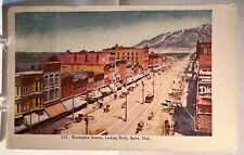 Ogden Utah Postcard Washington Avenue Looking North Postmark 1923 picture