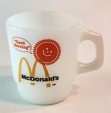 Vintage McDonald's 8 oz Milk Glass Good Morning Mug Fire King Anchor Hocking picture